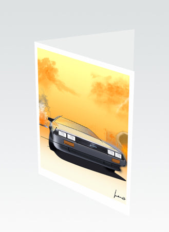 Greeting Card - The De Lorean